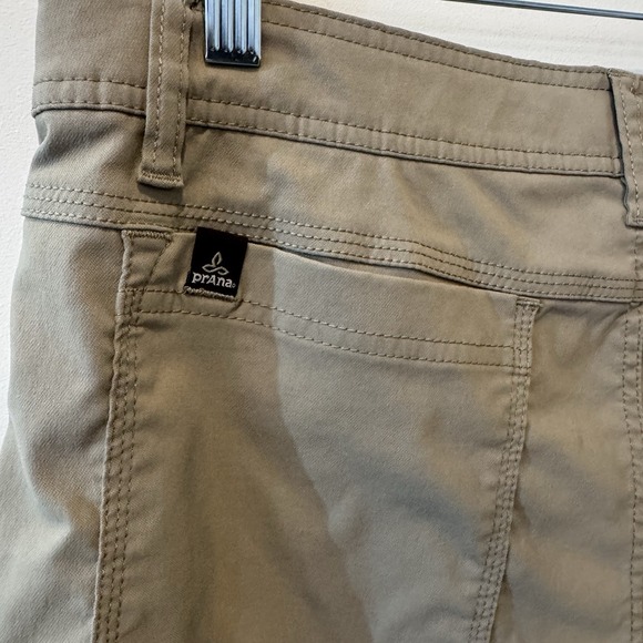 prAna Stretch Zion Cargo Shorts 34" X 12 Khaki Tan Pocket Outdoor Hiking Fishing - Picture 6 of 9